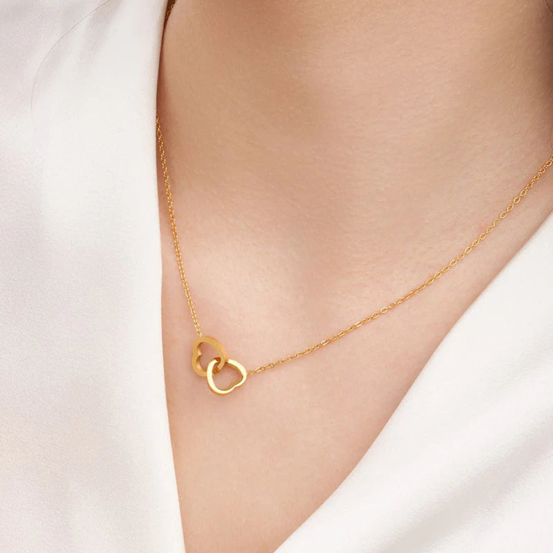 GOLD-PLATED ANTI TARNISH HEART THEMED PENDANT