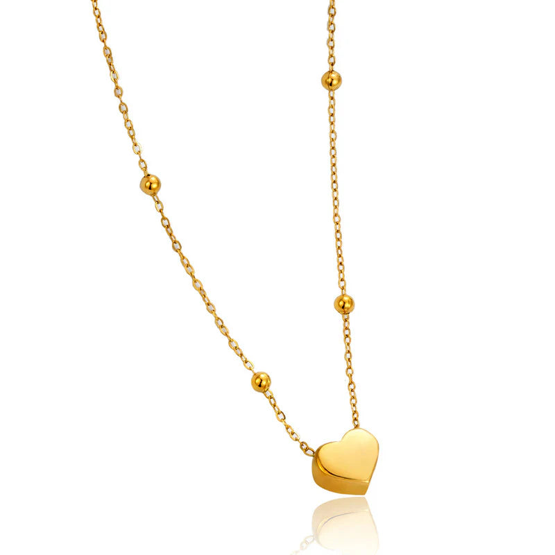 GOLD-PLATED ANTI TARNISH HEART THEMED PENDANT