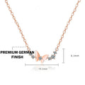 ROSE GOLD PLATED AMERICAN DIAMOND STUDDED BUTTERFLY THEMED CONTEMPORARY PENDANT